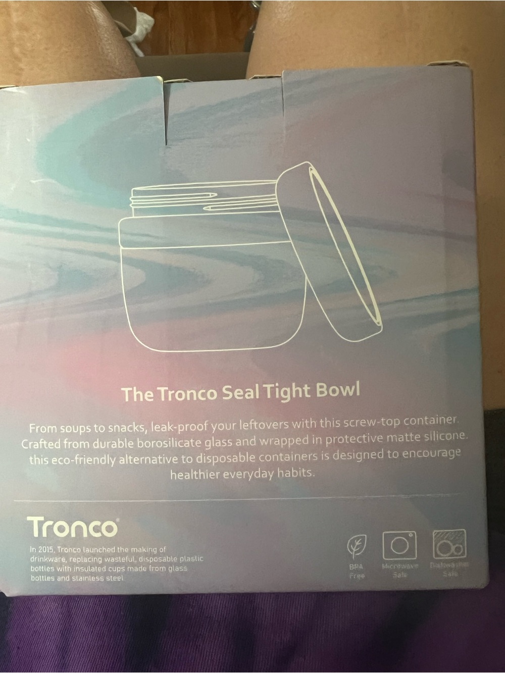 Seal Tight Bowl - Matte Purple Silicone Wrap